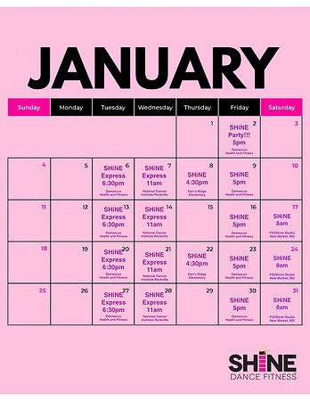 JANUARY CALENDAR